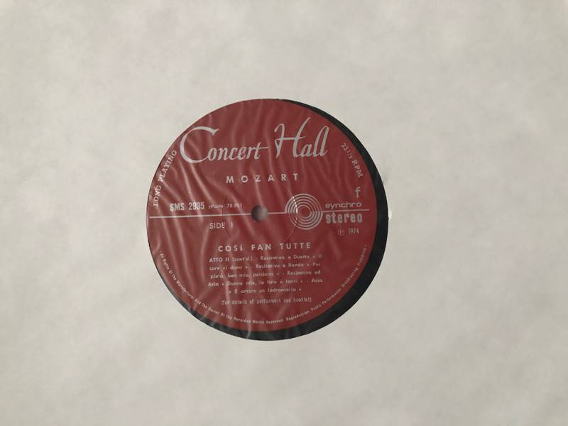 Mozart: Così fan tutte 3-LP Box Set by La Guilde Internationale du Disque (MozartCosìfantutte)