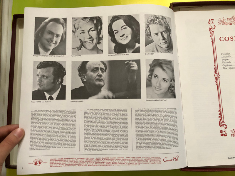 Mozart: Così fan tutte 3-LP Box Set by La Guilde Internationale du Disque (MozartCosìfantutte)