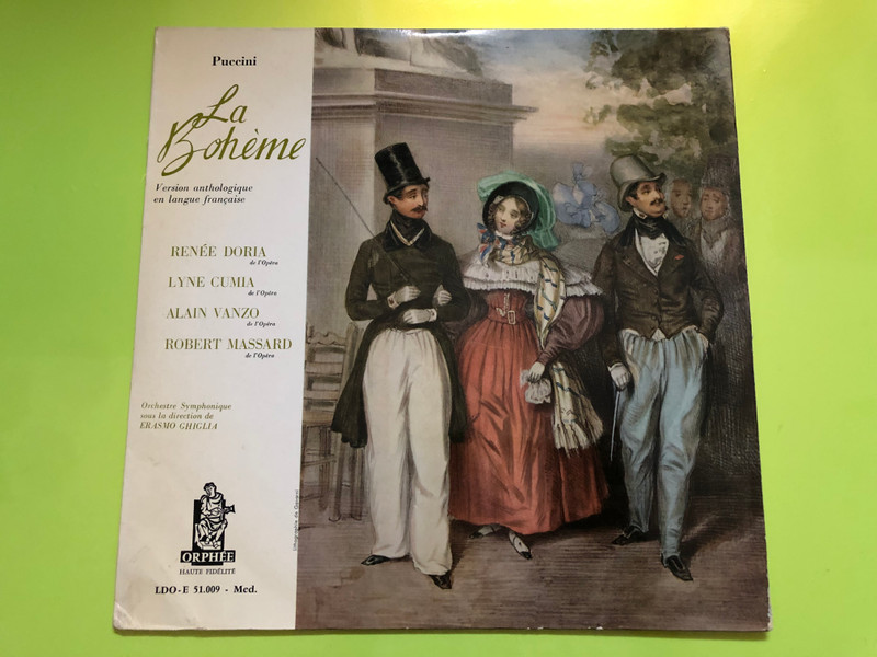 Puccini: La Bohème Rare French Version Orphée Vinyl LP (PucciniLaBohème)