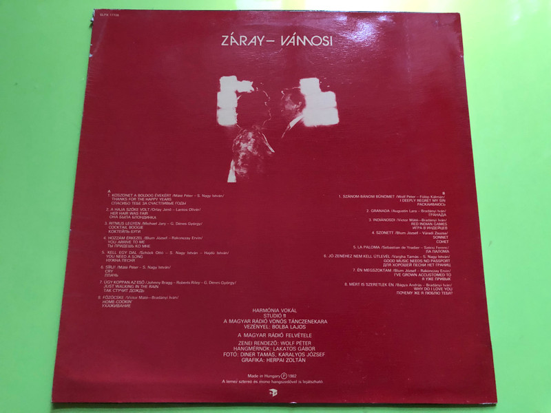 Pepita Presents Köszönet a boldog évekért by Záray & Vámosi – Vinyl LP (Köszönetboldogévekért)