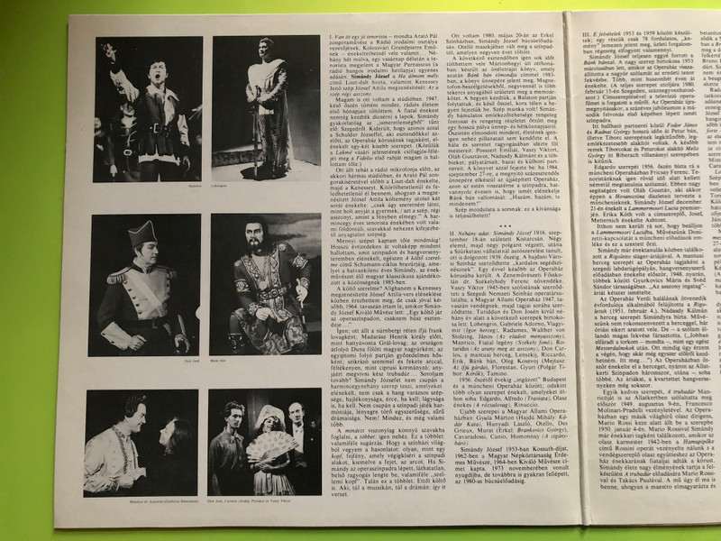 Simándy József Tenor - Hungarian Artists Hungaroton 2-LP Vinyl Set (SimándyJózsefTenor)