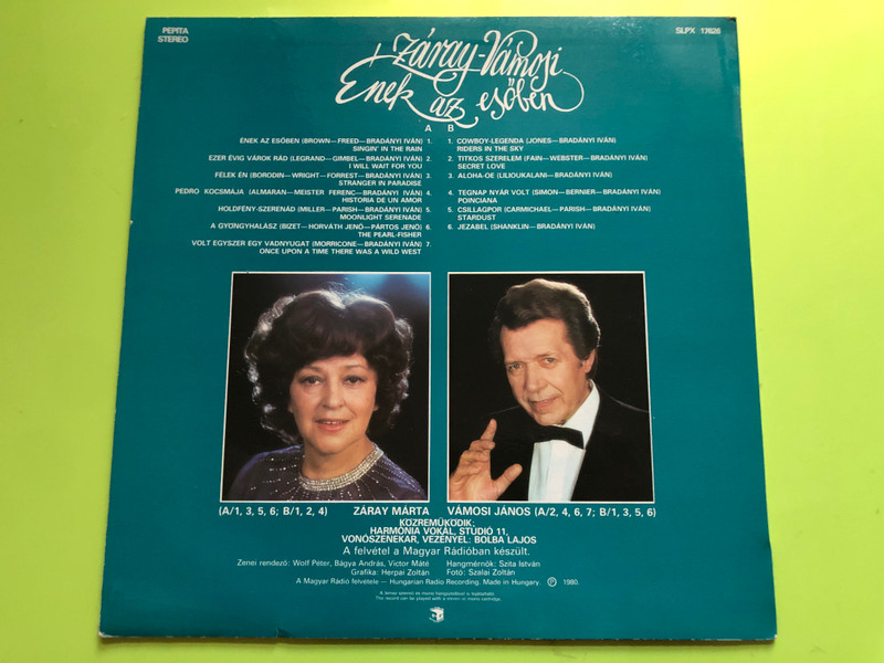 Pepita Records Záray-Vámosi: Ének az esőben Vintage Vinyl LP (Záray-Vámosi)