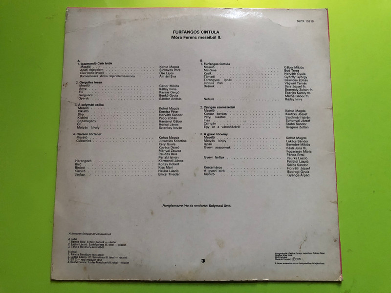 Hungaroton Furfangos Cintula Vinyl LP - Móra Ferenc Children's Tales (FurfangosCintula)