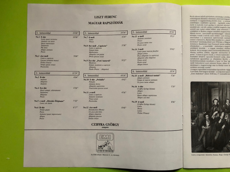 Hungaroton Liszt: Magyar Rapszódiák Vinyl Box Set - György Cziffra (MagyarRapszódiák)