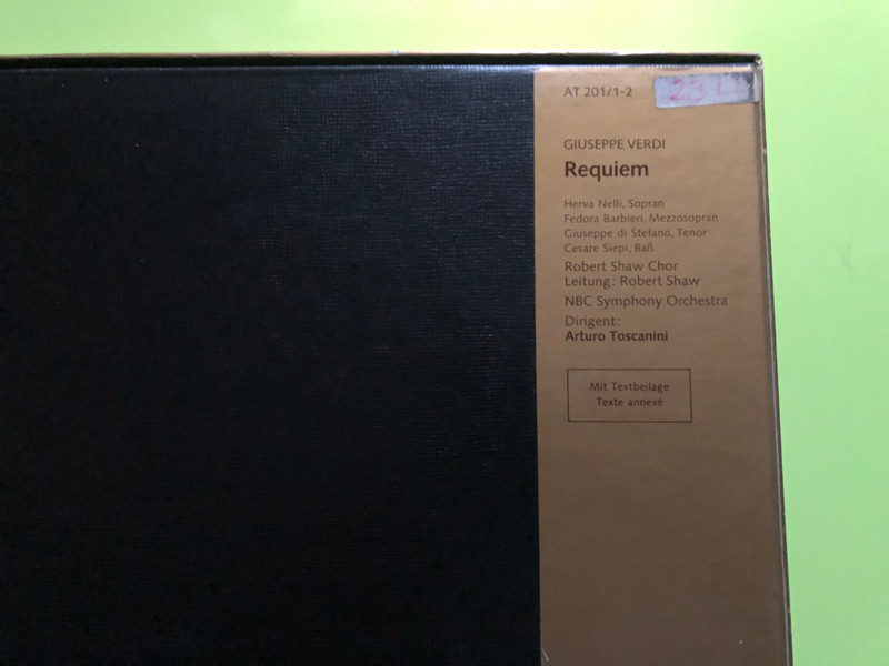 Masterful Requiem: RCA Toscanini Edition Giuseppe Verdi Vinyl Box Set (ToscaniniEditionVerdi)