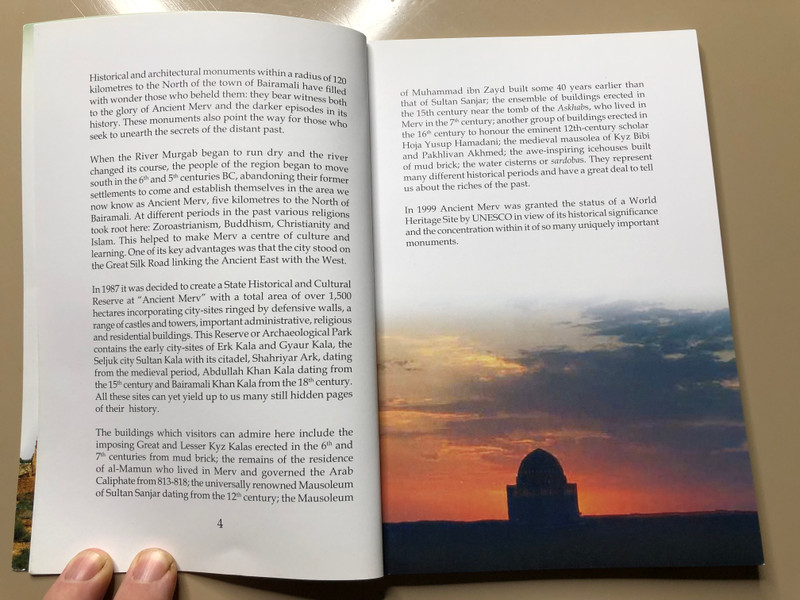 Ancient Merv City-Sites, Palaces, and Mausolea: A Visitor's Guide by Ylym Publishing House (A-56057)