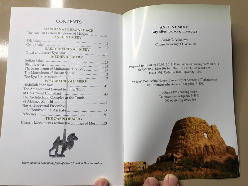 Ancient Merv City-Sites, Palaces, and Mausolea: A Visitor's Guide by Ylym Publishing House (A-56057)