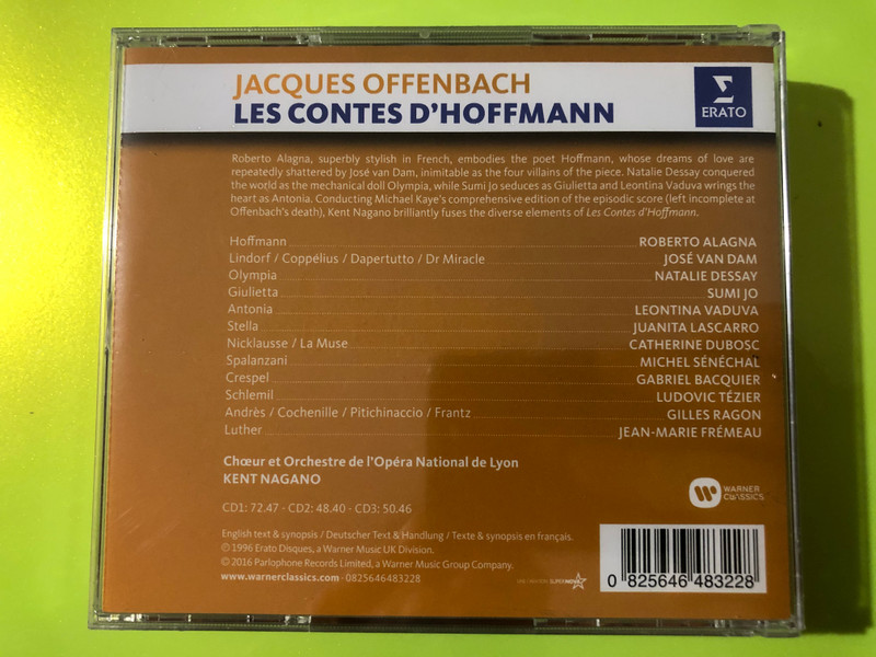 Jacques Offenbach: Les Contes d’Hoffmann – Erato 3-CD Opera Set (0825646483228)