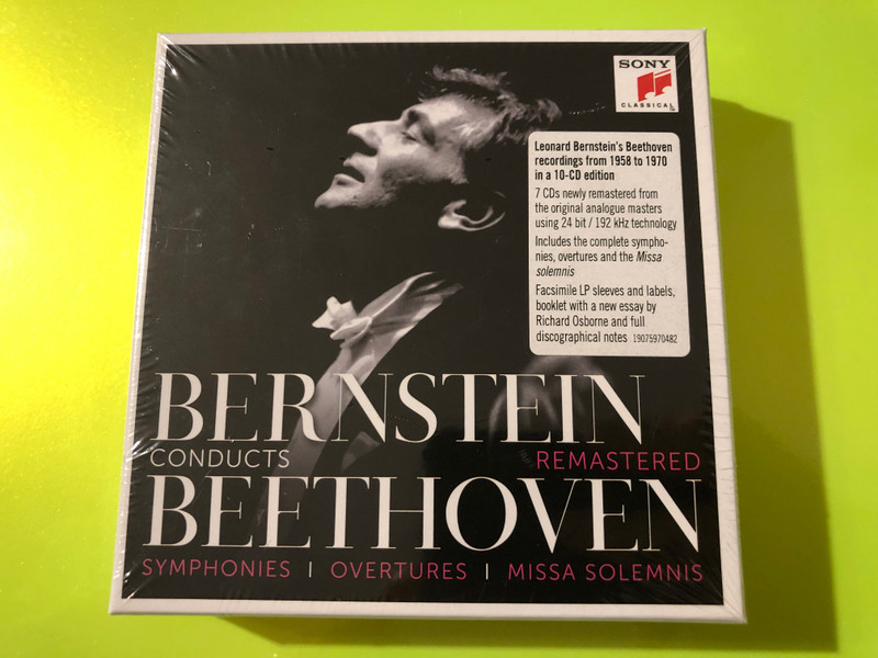 Sony Classical Bernstein Conducts Beethoven: Remastered 10-CD Deluxe Box Set (190759704820)