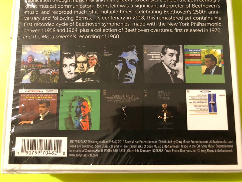 Sony Classical Bernstein Conducts Beethoven: Remastered 10-CD Deluxe Box Set (190759704820)