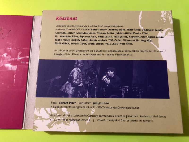 Péter Gerendás - George Harrison Memorial Concert 2-CD Live Tribute Album (5998733100362)