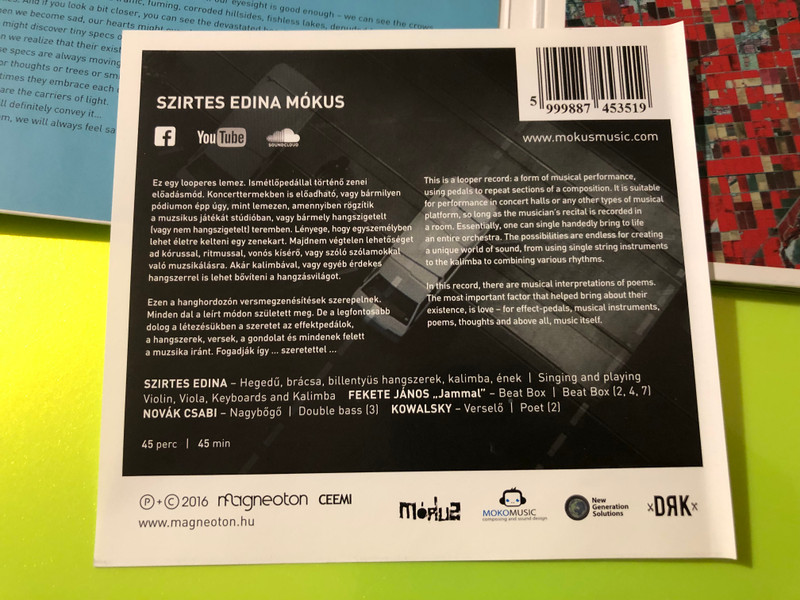 Edina Szirtes Mókus - Who Carries Love Over [...] Autographed CD (5999887453519)