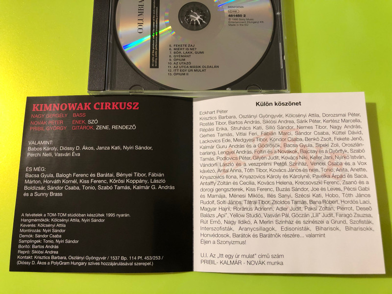 Kimnowak - Fekete Zaj (Black Noise) Hungarian Alternative Rock CD by Sony BMG (5099748145024)