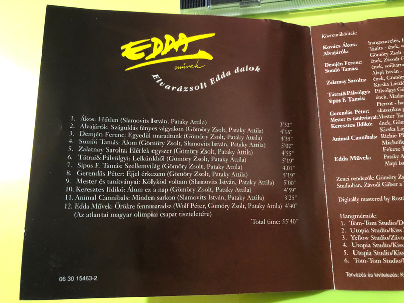 Edda Művek - Elvarázsolt Edda dalok Hungarian Rock Tribute CD by Magneoton (706301546321.)