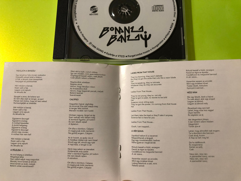 Bonanza Banzai - Induljon a banzáj! Hungarian Synth-pop CD by GONG (5991813724229)