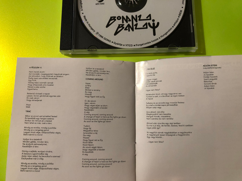 Bonanza Banzai - Induljon a banzáj! Hungarian Synth-pop CD by GONG (5991813724229)