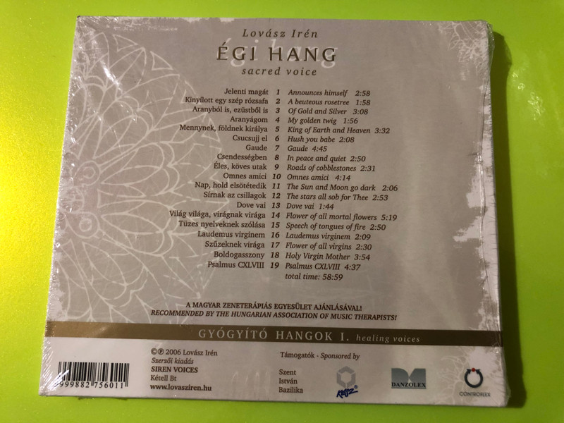Siren Voices Lovász Irén - Égi Hang (Sacred Voice) Healing Music CD (999882756011)