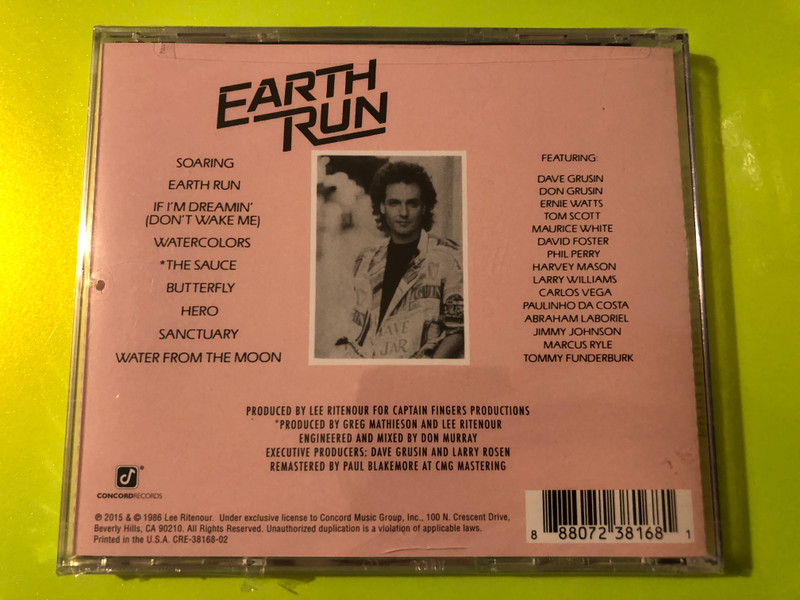 Concord Records: Lee Ritenour – Earth Run Remastered Jazz Fusion CD (888072381681)