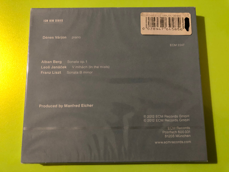 ECM New Series Dénes Várjon Precipitando Classical Piano CD (0028947645856)
