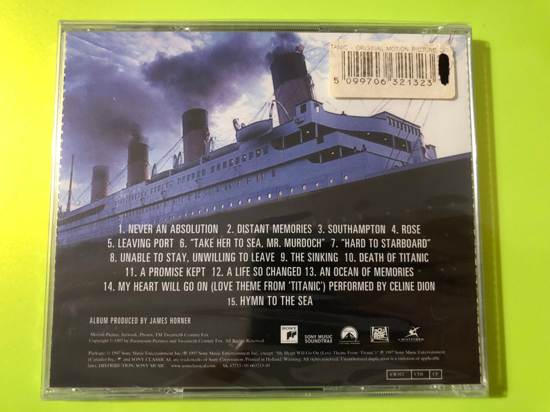 Sony Classical - Titanic Music From The Motion Picture Soundtrack CD (5099706321323)