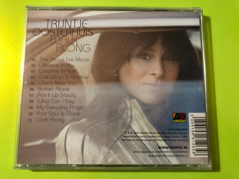 Atlantic Records Trijntje Oosterhuis: Walk Along Audio CD (5054196612658)