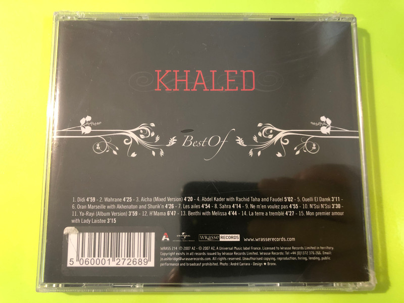 Khaled Best Of Raï Music Wrasse Records Audio CD (5060001272689)