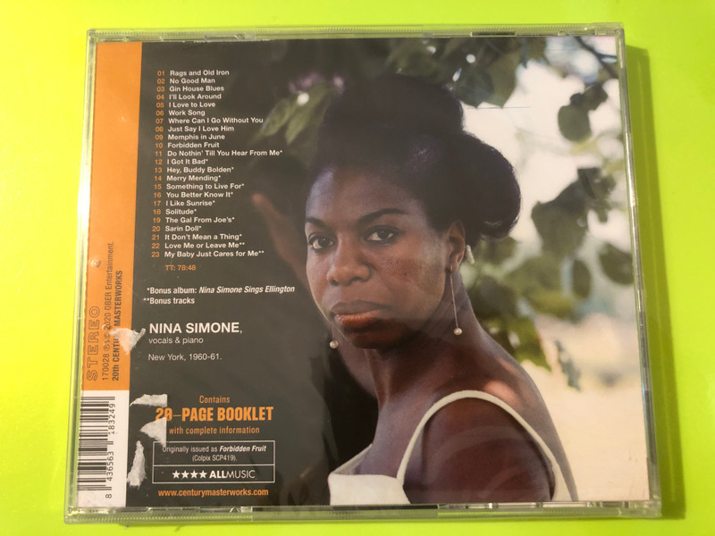 Nina Simone: Forbidden Fruit Deluxe Edition CD by 20th Century Masterworks (8436563183249)