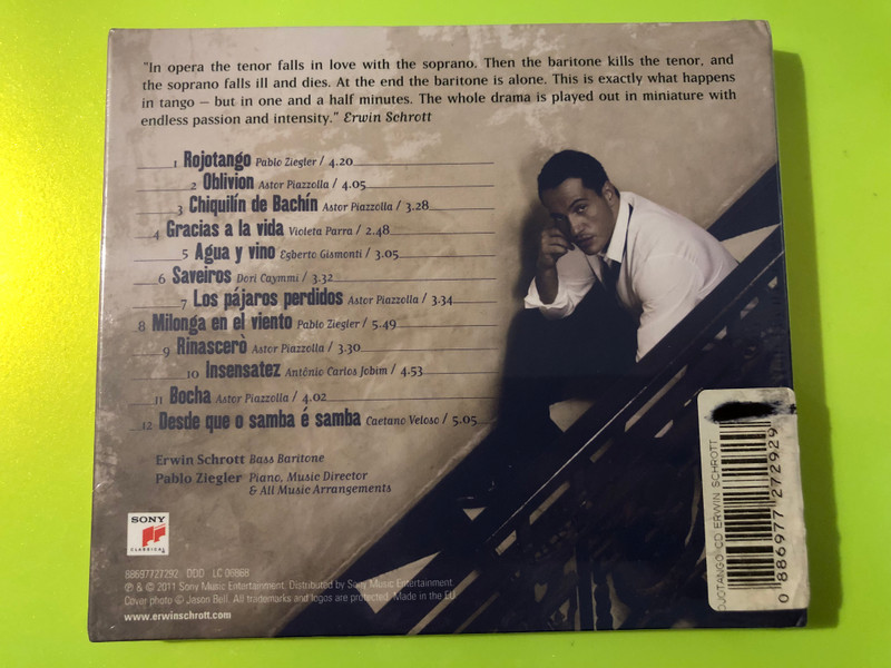 Erwin Schrott: Rojotango - Passionate South American Tribute - Sony Classical Audio CD (886977272929)
