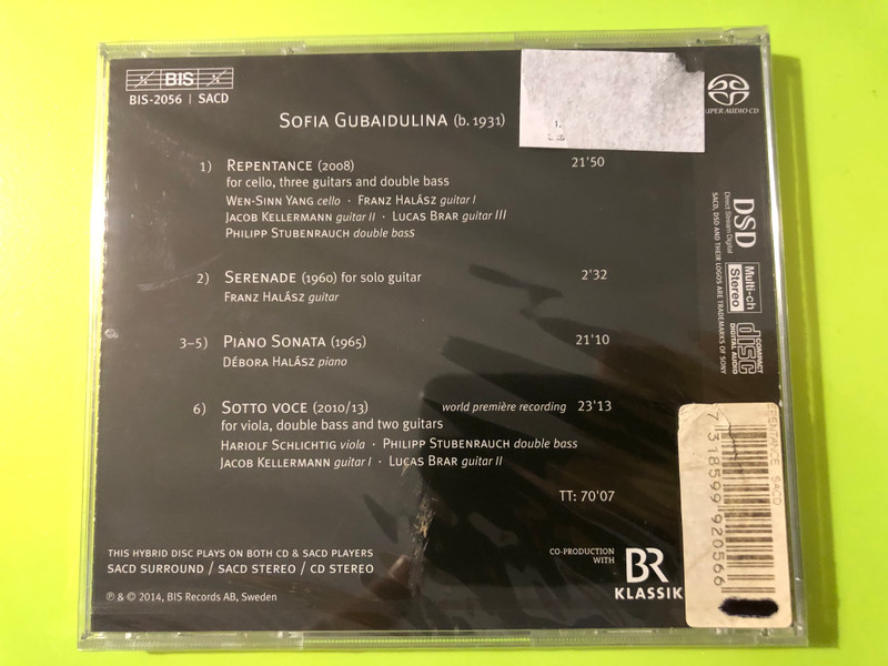 BIS Records Sofia Gubaidulina: Repentance Hybrid SACD (7318599920566)