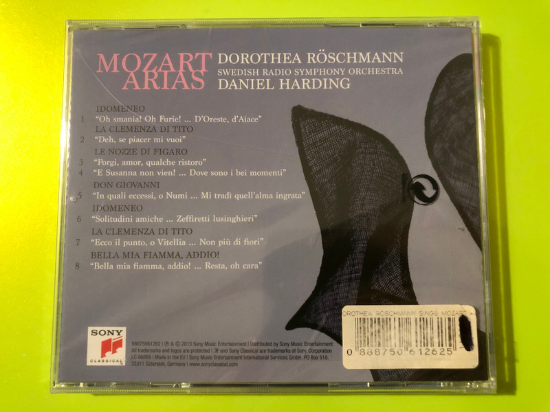 Sony Classical Dorothea Röschmann: Mozart Arias Audio CD (0888750612625)