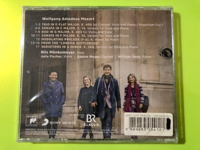 Sony Classical Mozart with Friends: Nils Mönkemeyer Audio CD (0889853054121)