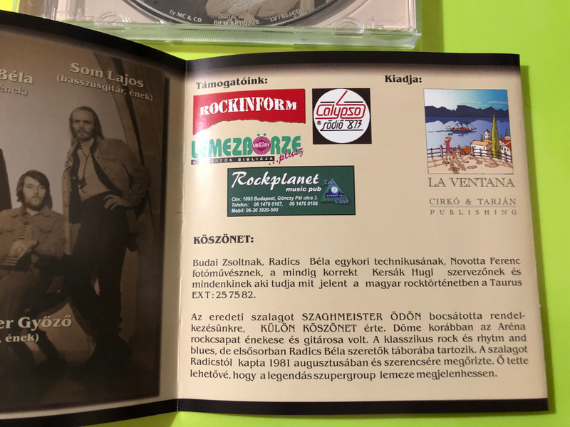 Legendary Hungarian Hard Rock: Taurus EX-T: 25-75-82 Autographed Audio CD by La Ventana (5998498227984)