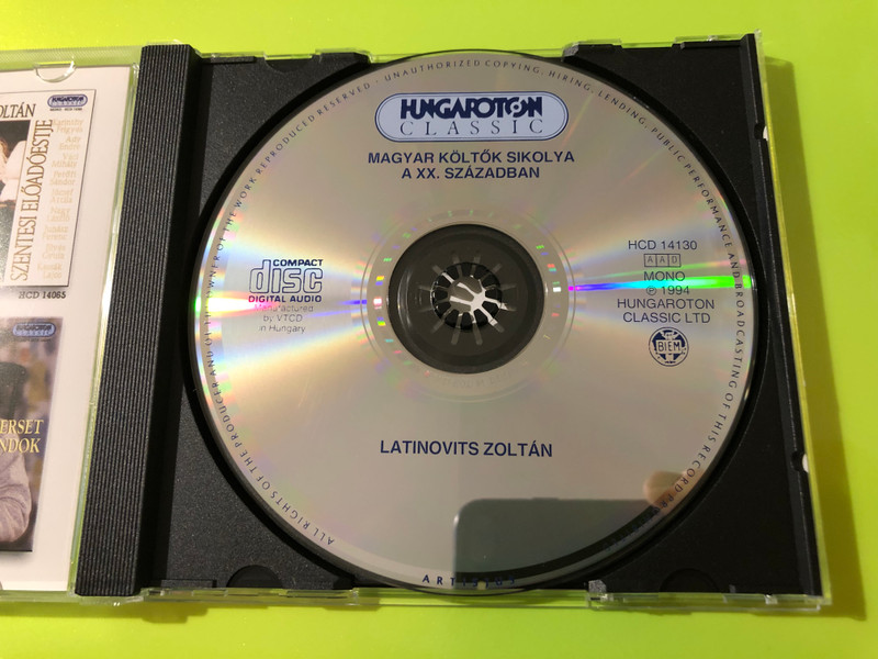 Hungaroton Classic: Latinovits Zoltán – Magyar Költők Sikolya Audio CD (5991811413026.)
