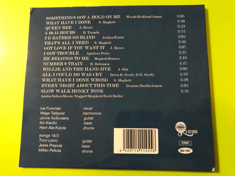 Q-Records: Ina Forsman with Helge Tallqvist Band Audio CD (6420114114556)