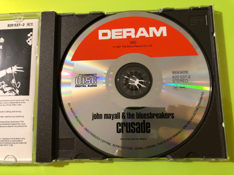 Deram Presents: John Mayall & The Bluesbreakers – Crusade Autographed Blues Rock CD (042282053725)