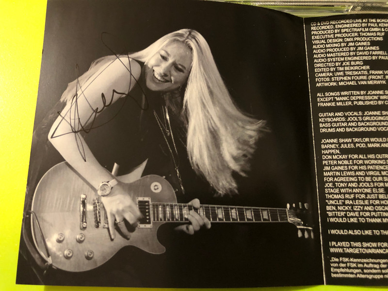 Ruf Records Presents: Joanne Shaw Taylor – Songs From The Road Live CD/DVD Set (710347119722)