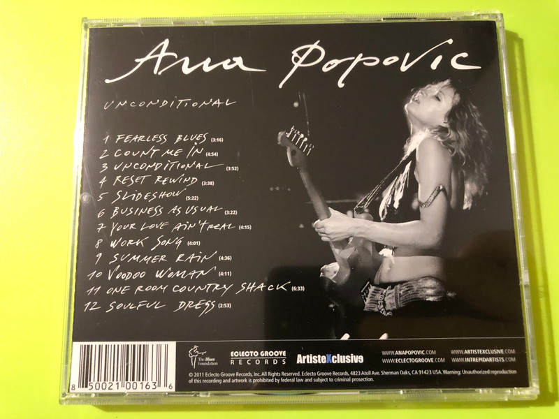 Eclecto Groove Records Presents: Ana Popovic – Unconditional Audio CD (850021001636)