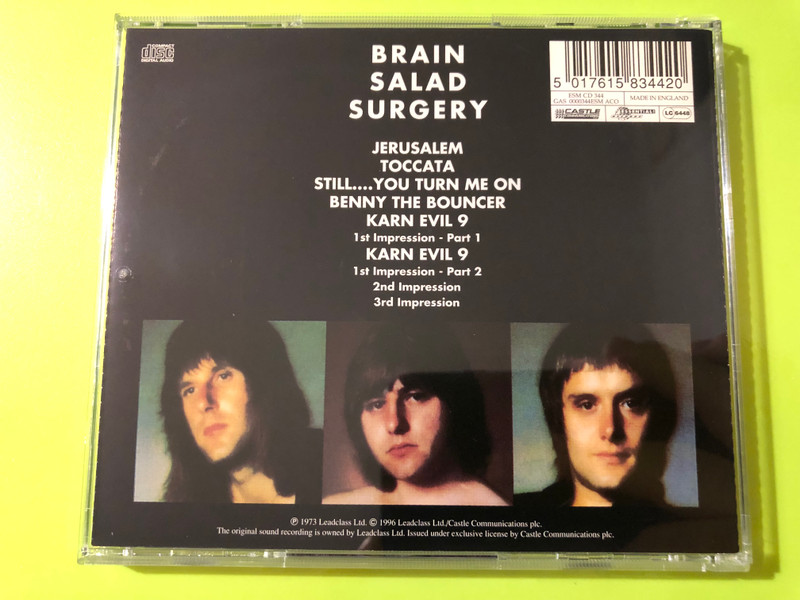 Progressive Masterpiece: Emerson, Lake & Palmer – Brain Salad Surgery Audio CD (5017615834420)