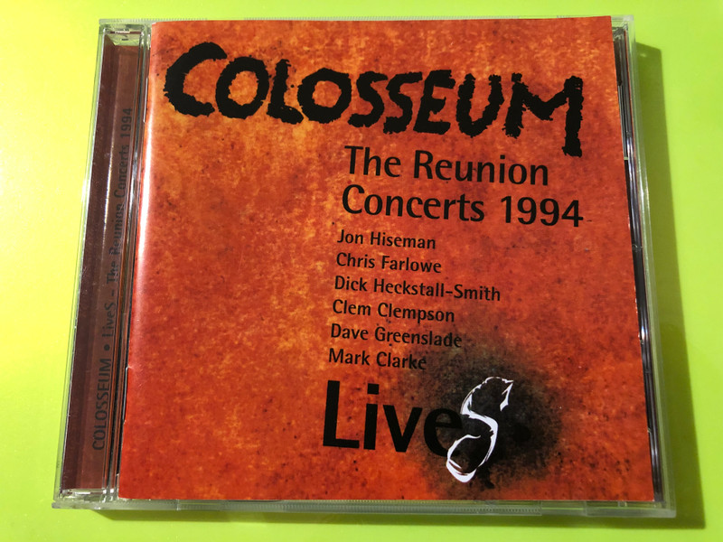 Legendary Jazz-Rock Return: Colosseum – The Reunion Concerts 1994 Audio CD by Castle Music (5050749413550)