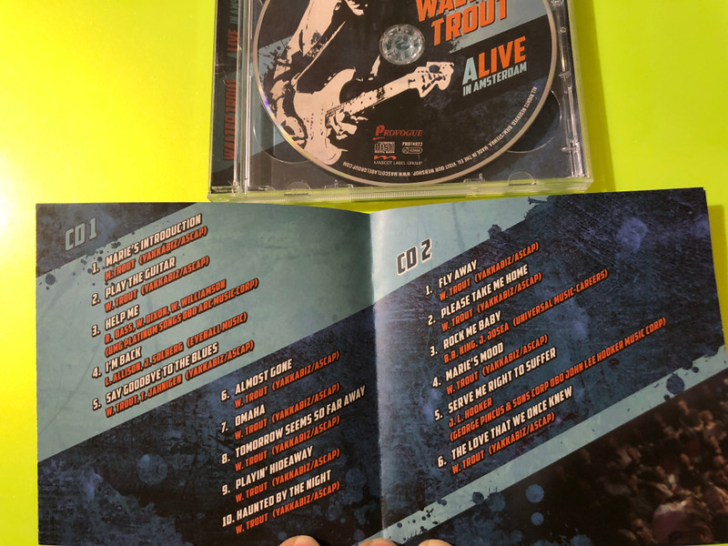 Walter Trout - Alive in Amsterdam Autographed Provogue 2-CD Set (819873013532)