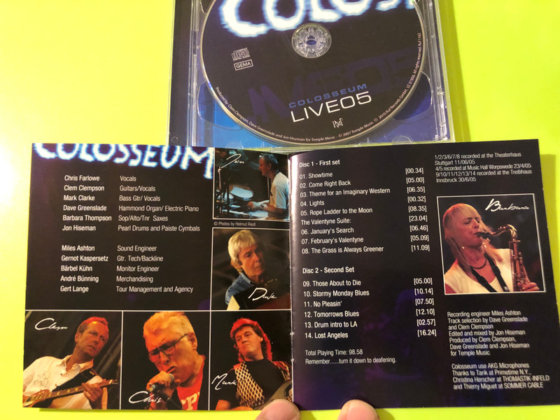 Colosseum Live05 Autographed Ruf Records 2-CD Set (710347116226)