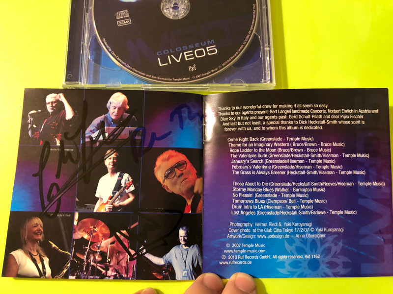Colosseum Live05 Autographed Ruf Records 2-CD Set (710347116226)