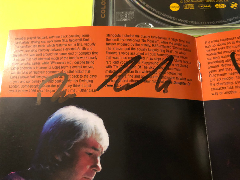 Colosseum Bread & Circuses Castle Authographed Music CD (5050749413451)