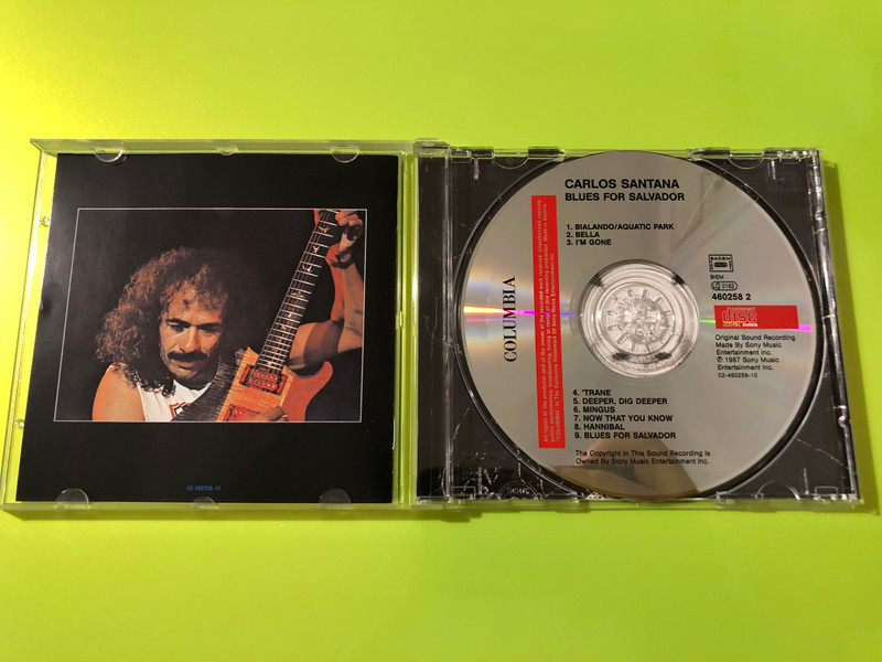 Carlos Santana Columbia Records Blues for Salvador Autographed CD (5099746025823.)