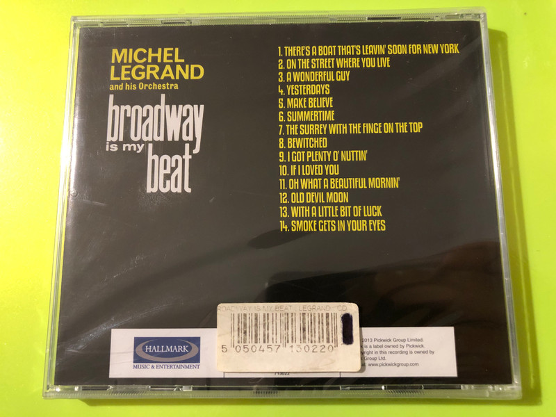 Michel Legrand and His Orchestra: Broadway Is My Beat - Hallmark Original Recording CD (5050457130220)