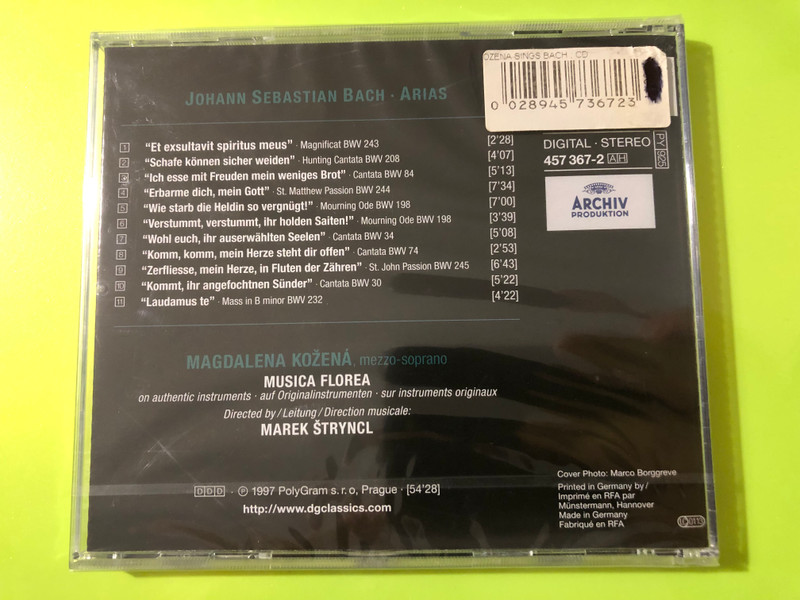 Archiv Produktion J.S. Bach: Arias - Magdalena Kožená Classical Music CD (028945736723)
