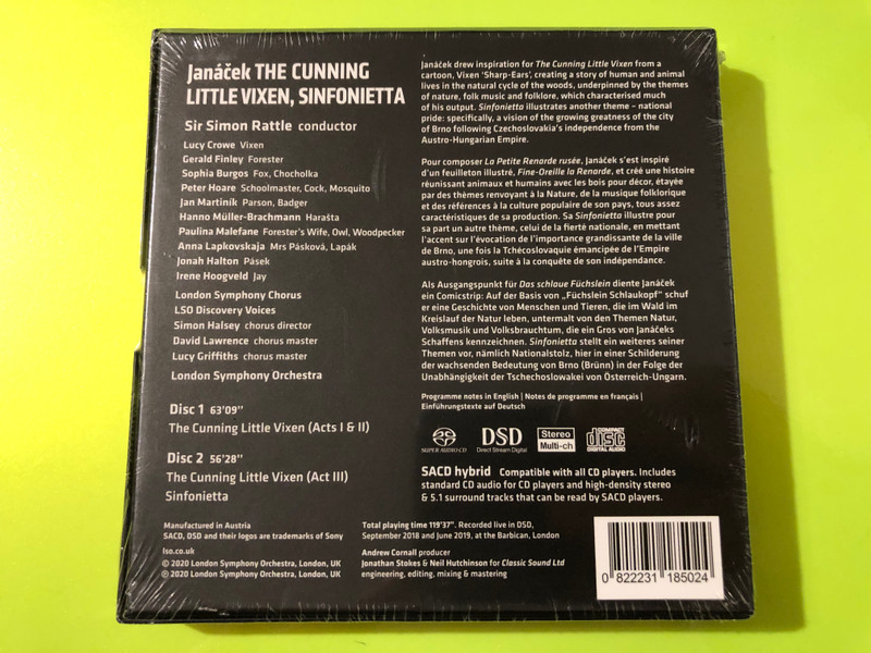 LSO Live Leoš Janáček: The Cunning Little Vixen & Sinfonietta 2-SACD Hybrid Set (0822231185024)