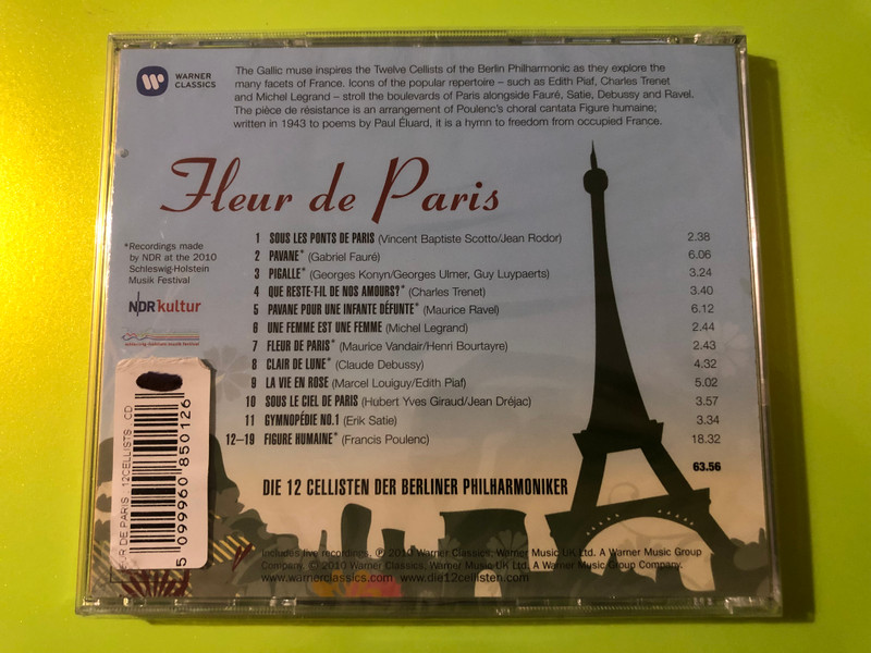 Warner Classics: Fleur de Paris Music CD - Die 12 Cellisten der Berliner Philharmoniker (5099960850126)