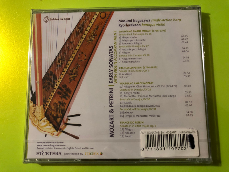 Mozart & Petrini: Early Sonatas Classical CD by Etcetera Records (8711801102702)