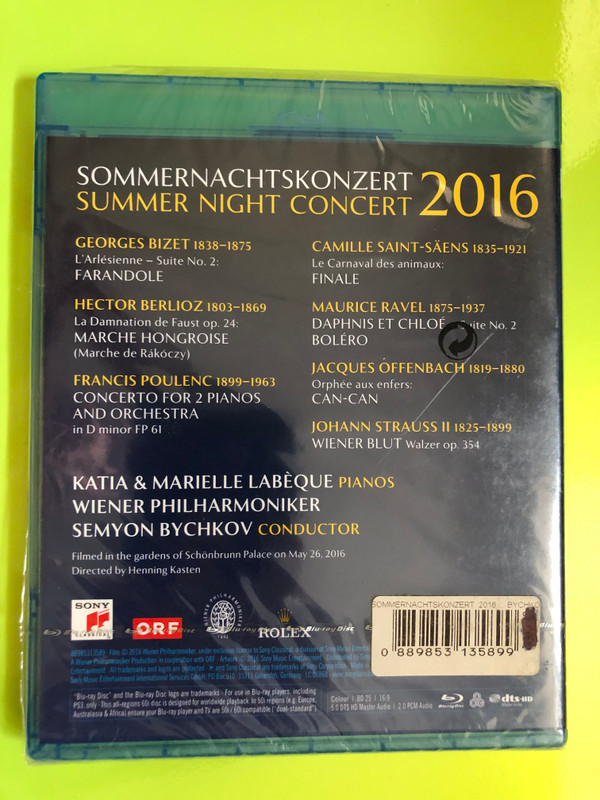 Wiener Philharmoniker - Sommernachtskonzert 2016 Blu-ray by Sony Classical (0889853135899.)